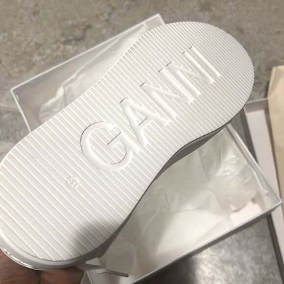 GANNI Sporty Mix High Top Sneakers in White, New, Size EU 41 US 11
